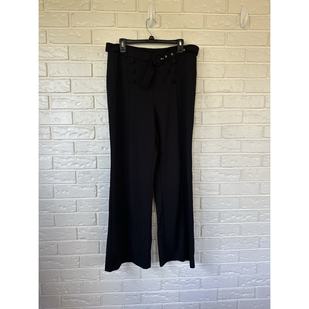 INC International Concepts Black Belted Sailor Pants Size 14